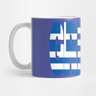 Greece flag stencil Mug